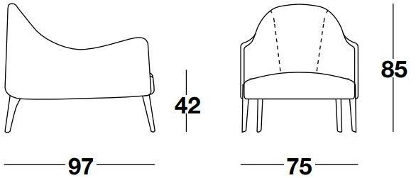 Frigerio Salotti Кресло Bergere из ткани с подлокотниками Jackie sun-id-1462947 - Вид №4