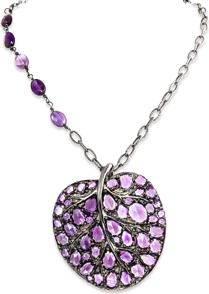 10592486 Michael Aram Подвеска на цепочке "Ботанический сад" (серебро, 925пр, аметисты) Серебро 925 