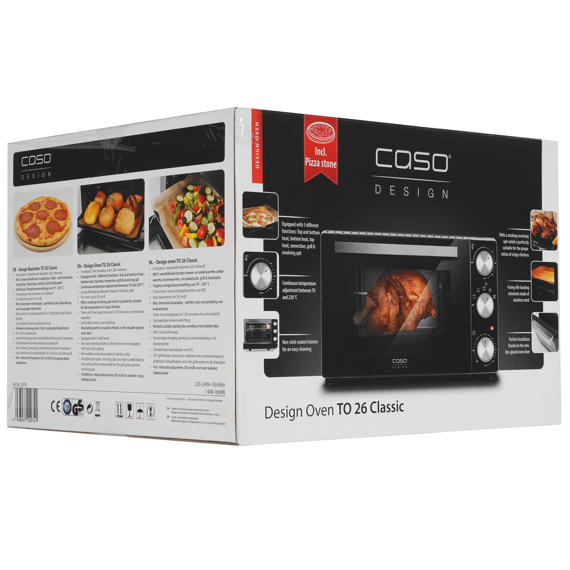 9908383 Мини-печь CASO TO 26 classic черный STDN-0127017 - Вид №9