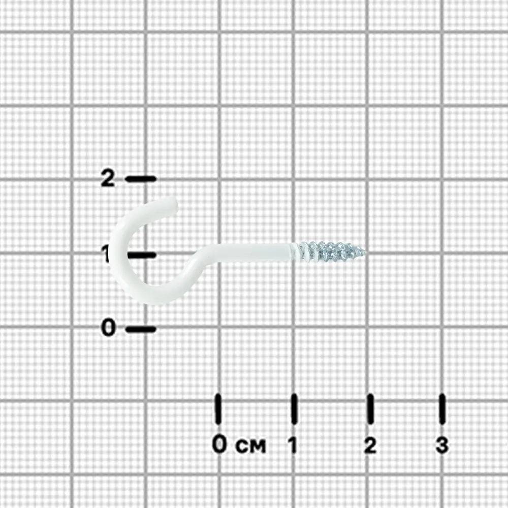 Шуруп-крюк 3x20 мм сталь RAL9003 12 шт. 89417635 STLM-2088884 Santreyd  - Вид №1