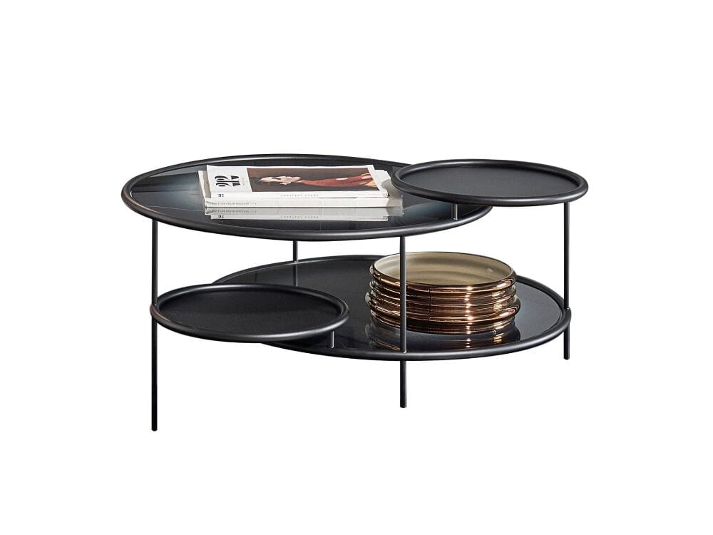 Круглый стол из стали и стекла Driade SANGAKU ARCH-00085536