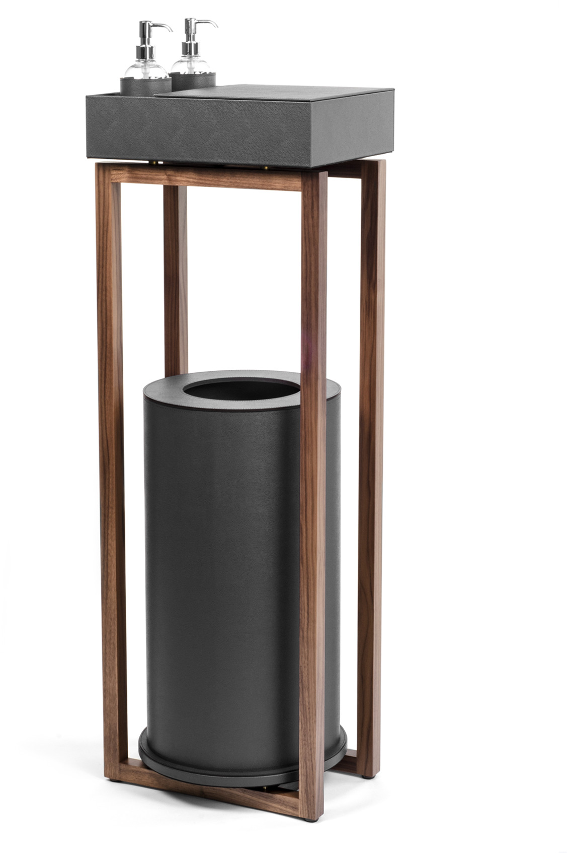 Igea Подставка для дезинфекции с коробкой - 40X29XH115 см / регенерированная зернистая кожа_черный