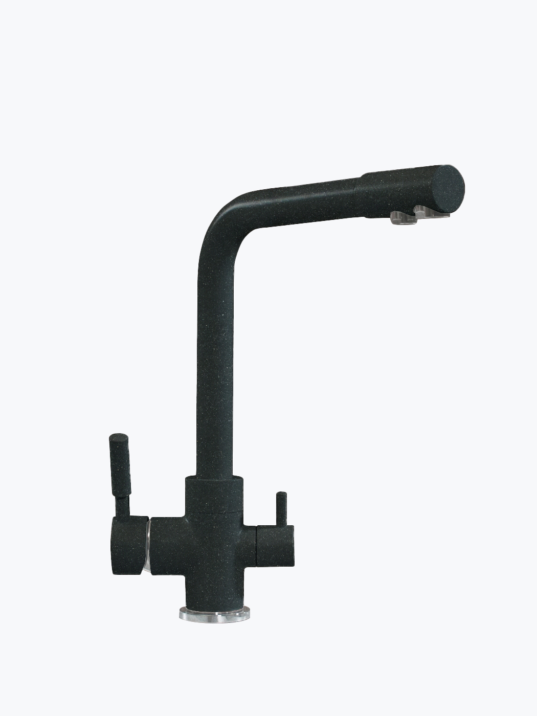 660717 Смеситель кухонный "Высокий Дуо" в тон мойки Polygran 