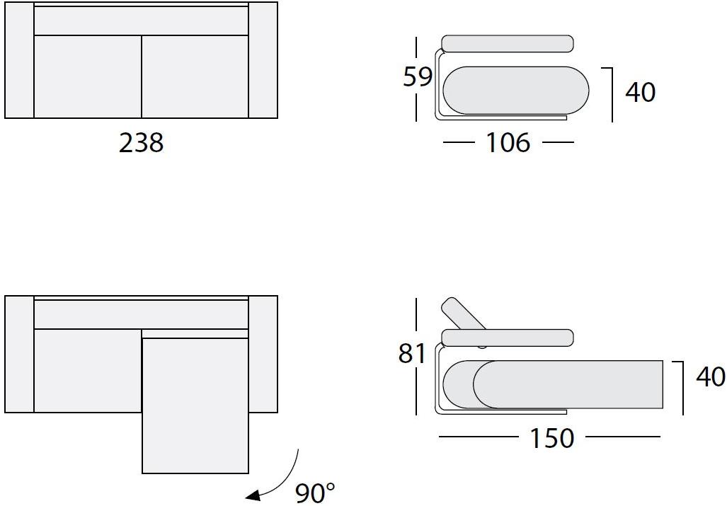Egoitaliano Диван-трансформер в коже Alice sun-id-1387806 - Вид №11