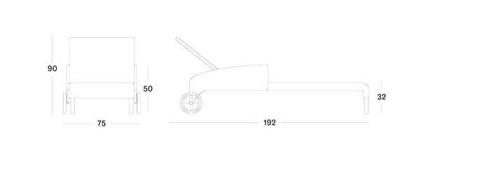 Плетеная откидная Садовая кровать с подлокотниками Vincent sheppard Safi ARCH-00058567 - Вид №4