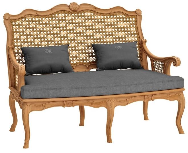 ASTELLO 2-местный диван из тикового дерева Fleur de lys sun-id-1477444 - Вид №3