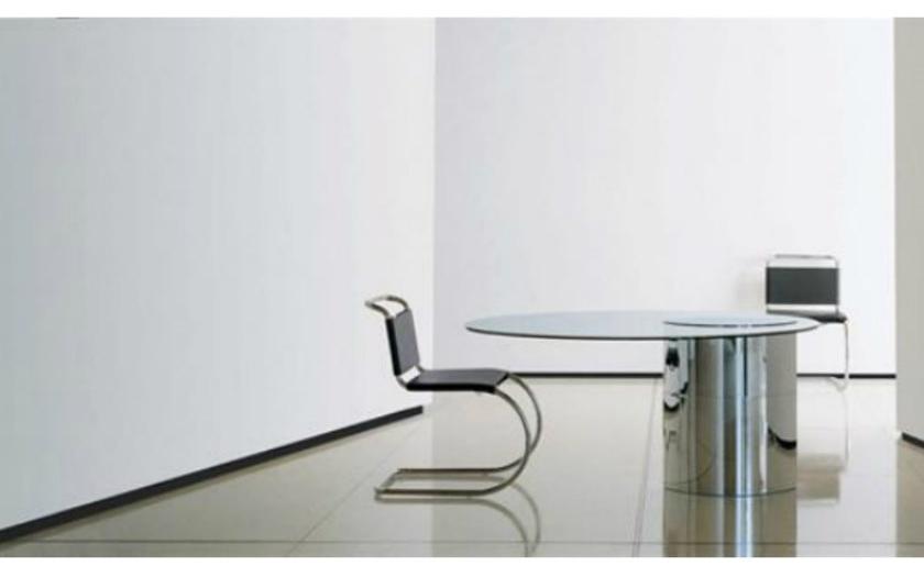 KNOLL Овальный стол из стали и стекла Lunario sun-id-1429365 - Вид №2