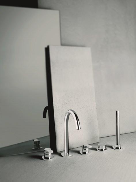 ABOUTWATER Комплект для ванны на 5 отверстий с ручным душем Al/23 sun-id-1482773 - Вид №1