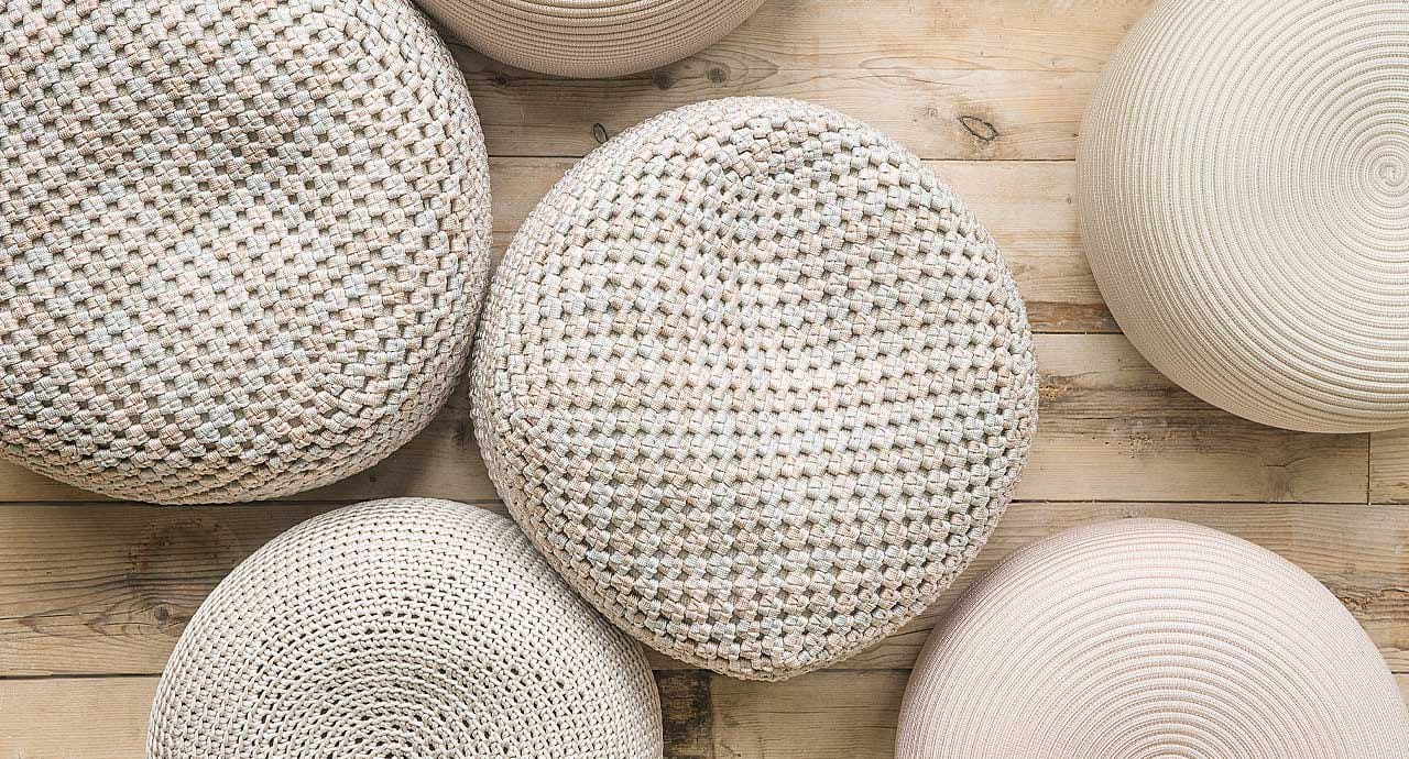Ткань квадратный сад пуфик Paola Lenti BERRY ARCH-00152023 - Вид №4