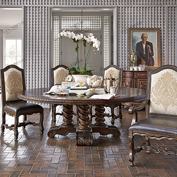 Обеденные столы 17501-600-086 Castilian Round Dining Table - 86" Ambella 