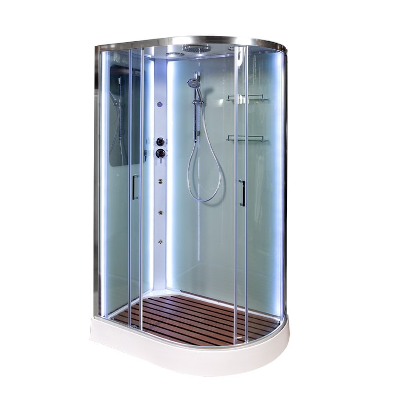 L 801 стандартная BLACK Душевая кабина DETO Серия L А102 L LED с кнопкой и гидромассажем - Вид №2