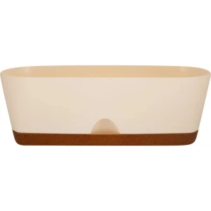 Балконный ящик INGREEN Wood 40 см бежевый для цветов 89416374