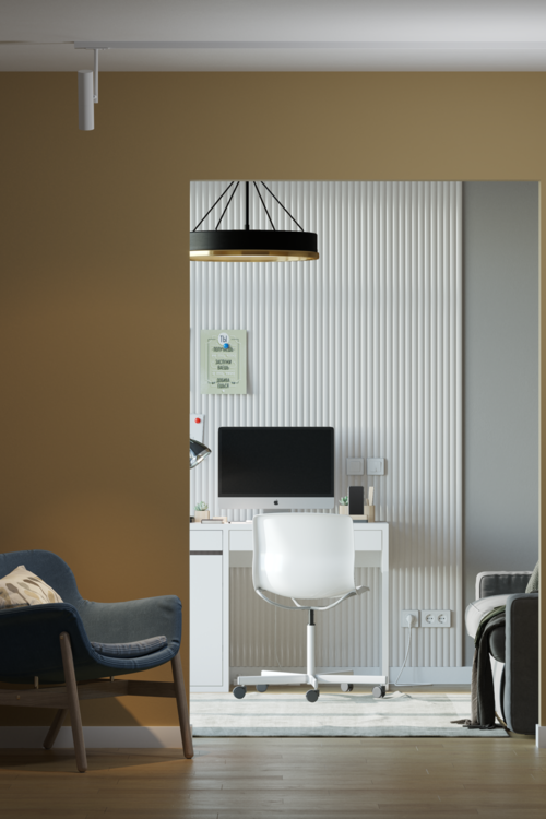 Стеновая 3D панель из реек  AP122504.91 HANNAHHOLZ  - Вид №1