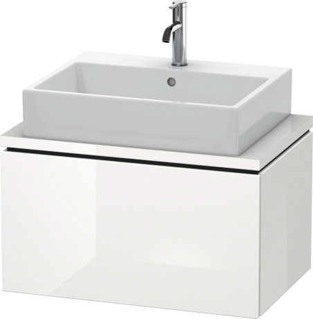 LC580100909 Тумбочка для компактной консоли L-Cube #LC5801 720 x 477 мм Светло-голубой матовый декор Duravit - Вид №2