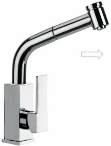 Remer Rubinetterie Смеситель для кухни из хромированной латуни с вытяжным душем Gourmet Q 83 b