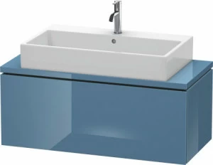 LC580404747 Тумбочка для компактной консоли L-Cube #LC5804 1020 x 477 мм Каменно-синий глянцевый лак