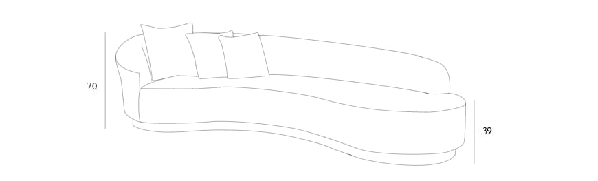 Изогнутый диван из ткани Collett & Victor Анна ARCH-00076643 - Вид №3