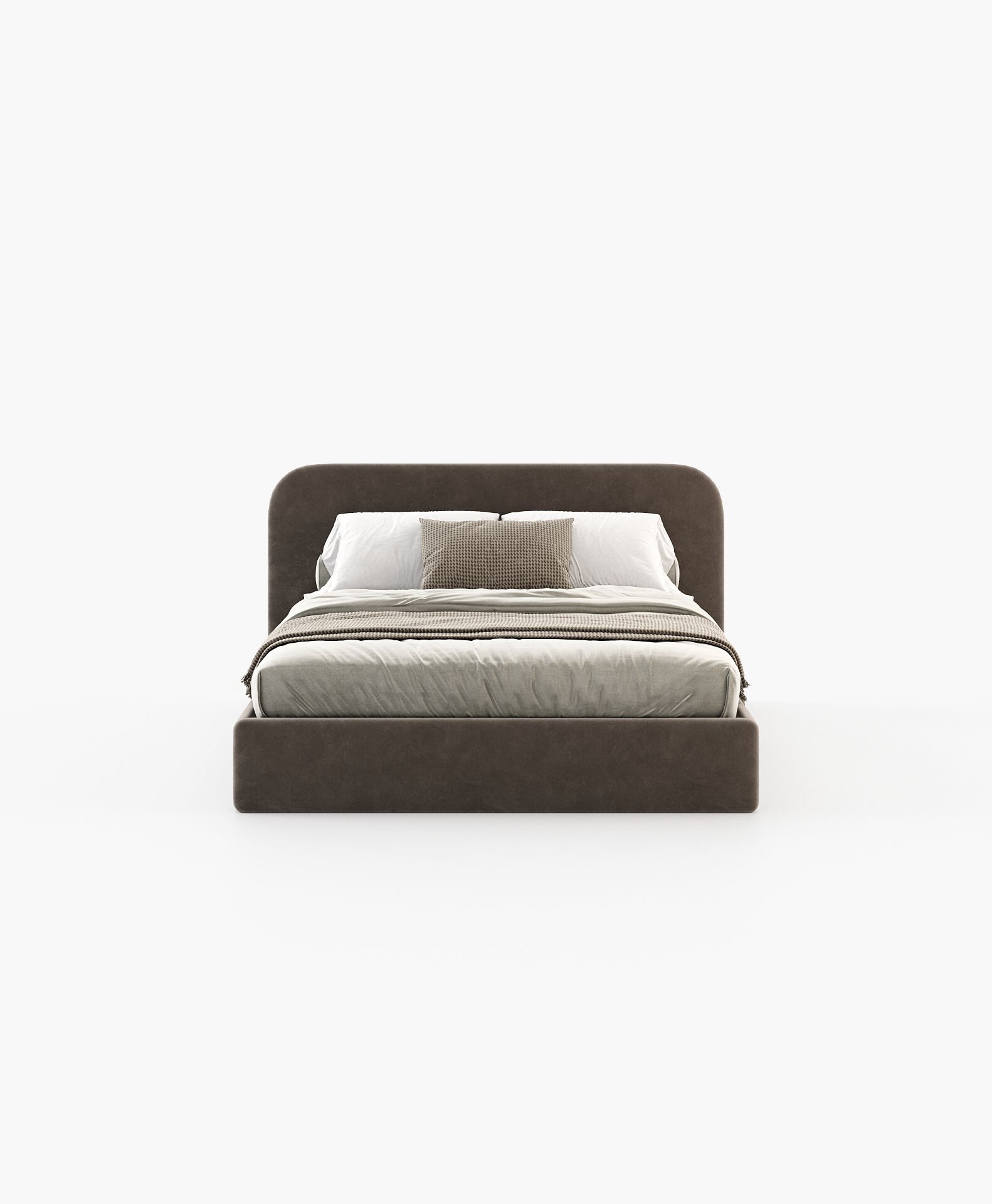 Двуспальная кровать из ткани с мягким изголовьем Laskasas Origin ARCH-00056664 - Вид №8