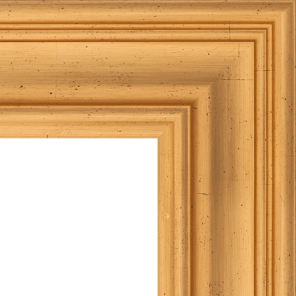 BY 4503 Зеркало с гравировкой в багетной раме - травленое золото 99 mm EVOFORM Exclusive-G - Вид №5