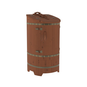 1667 Фитобочка со скосом "Стандарт" цвет вишня, покрытие тиковым маслом, фурнитура 409 Alyarus