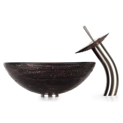 C-GV580-12mm-KGW1700 Накладная раковина на столешницу  прямоугольная Krausru  - Вид №6