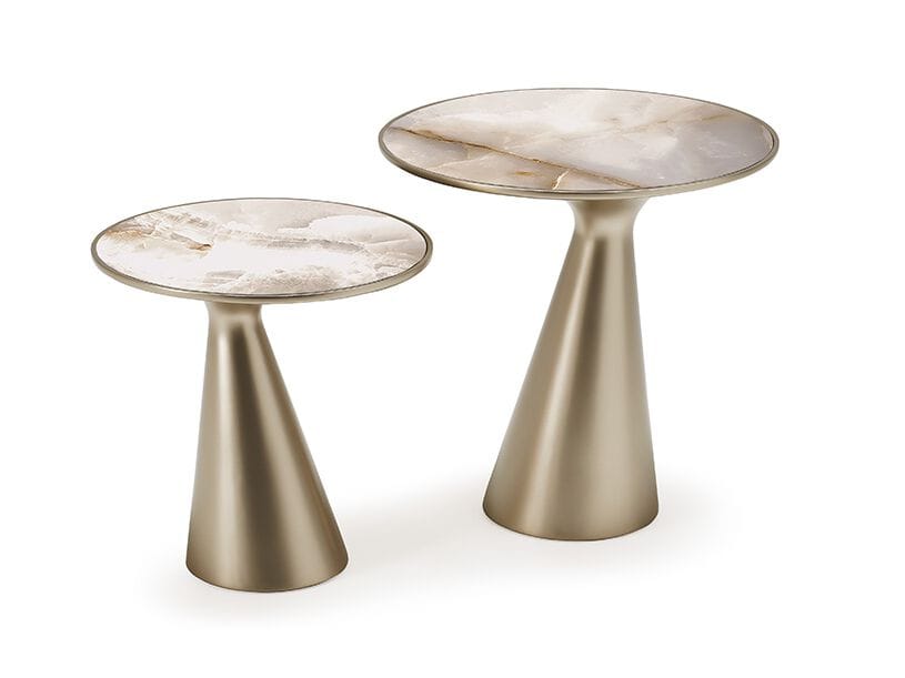 Круглый журнальный столик из полиуретана и керамики Cattelan italia PEYOTE KERAMIK ARCH-00032820