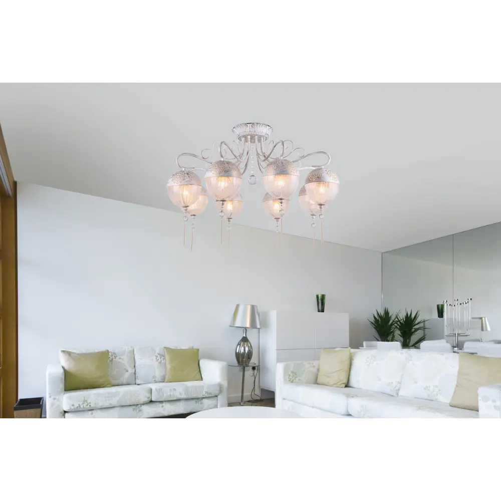 Люстра «Grace» 655/8PL 8хЕ14х40 Вт цвет белый/золотой Escada STLM-2040595 - Вид №8