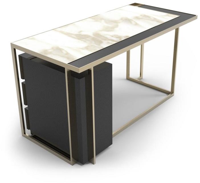 MARIONI Прямоугольный стол с ящиками Gary 02865 - Вид №4