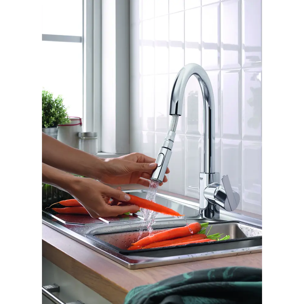 Смеситель для кухни GROHE Feel выдвижной, цвет хром 82247224 STLM-2209415 Feel Clova - Вид №14