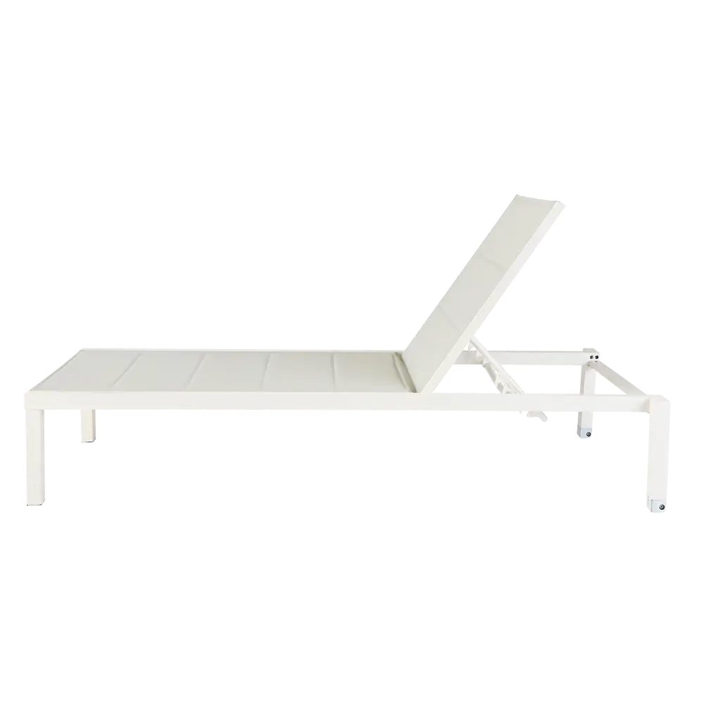 Шезлонг Naterial Aquila II 200x36x75 см алюминий/текстилен белый STLM-2064721 - Вид №5