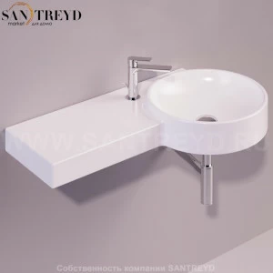 FL05BIANCO Подвесная раковина настенная круглая Simas Flow белая