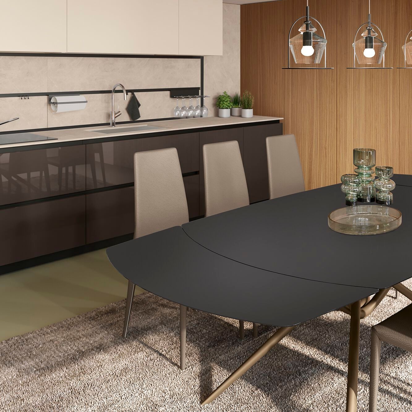 Керамический выдвижной стол Febal Casa ASPEN ARCH-00091208 - Вид №1