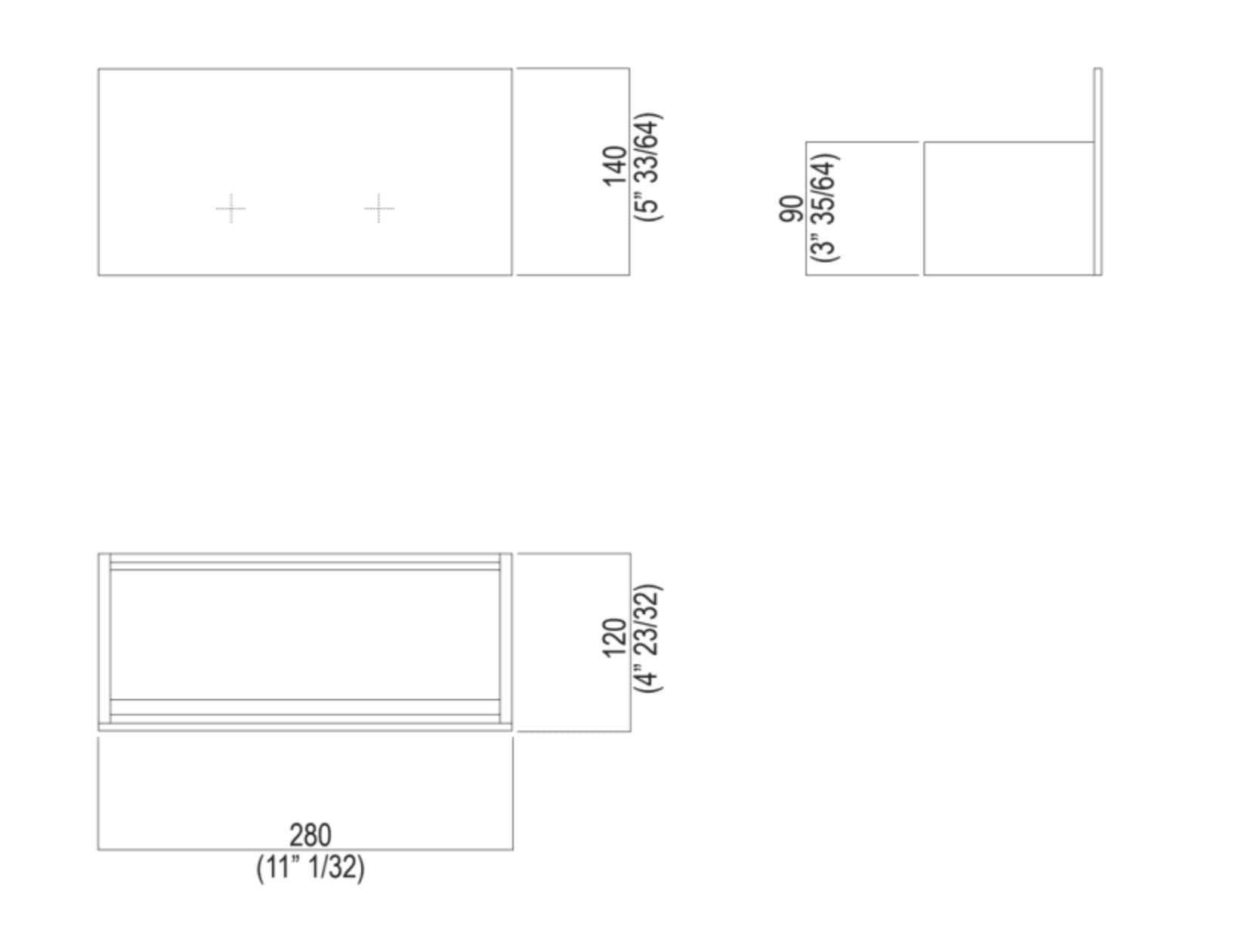 Алюминиевая полка для ванной Agape Sen ARCH-00091414 - Вид №2