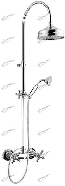 Rubinetteria Giulini Настенная душевая стойка с душевой лейкой Parigi 7307wc-s