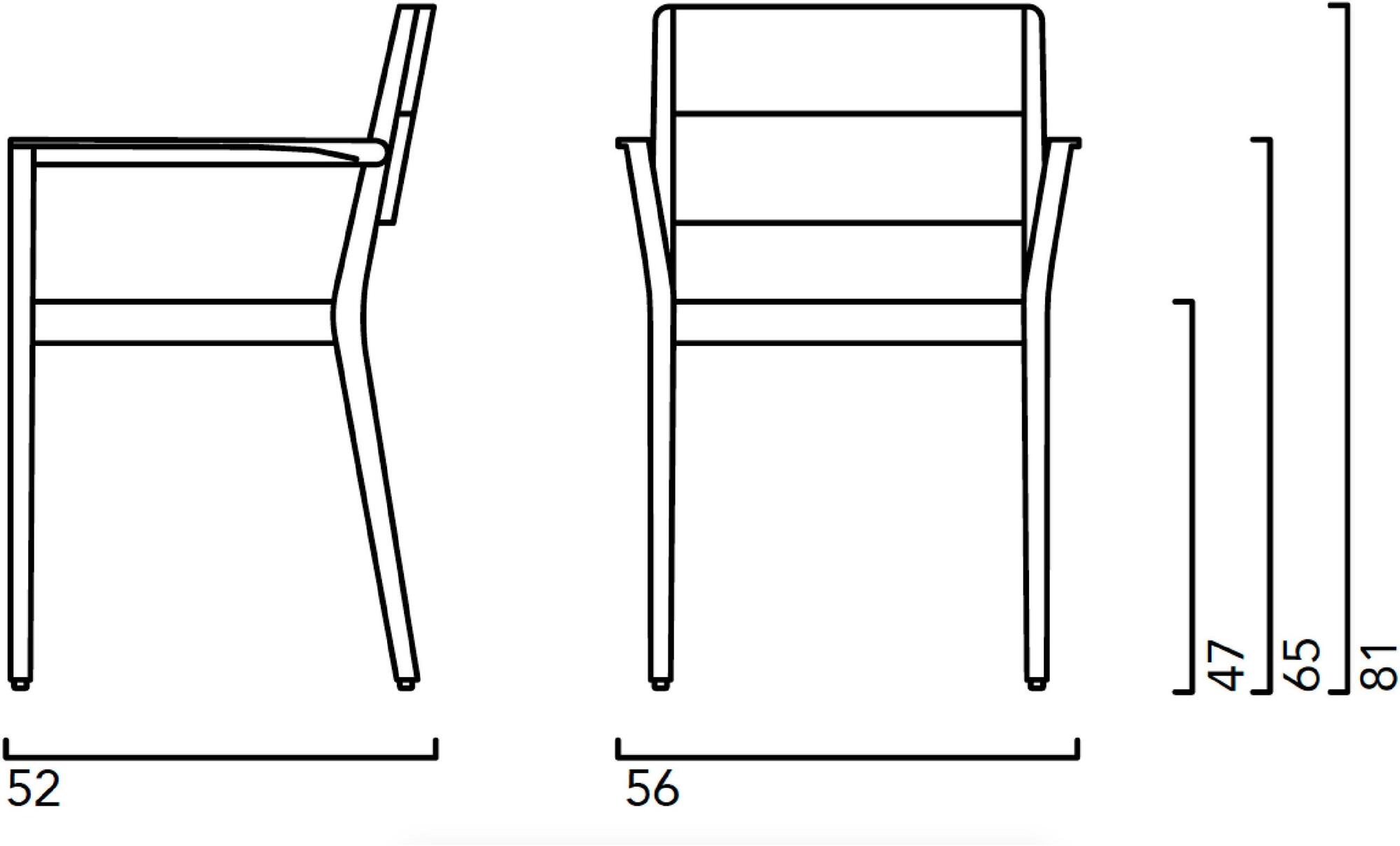 Crassevig Штабелируемое мягкое кресло с подлокотниками Esse sun-id-1469656 - Вид №3