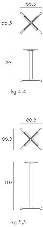 Nardi Садовый столик из литого под давлением алюминия с основанием 4 звезды sun-id-1369666 - Вид №3