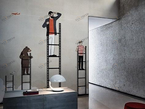 Wall&decò Поп-арт обои Contemporary wallpaper 2018 sun-id-1463546