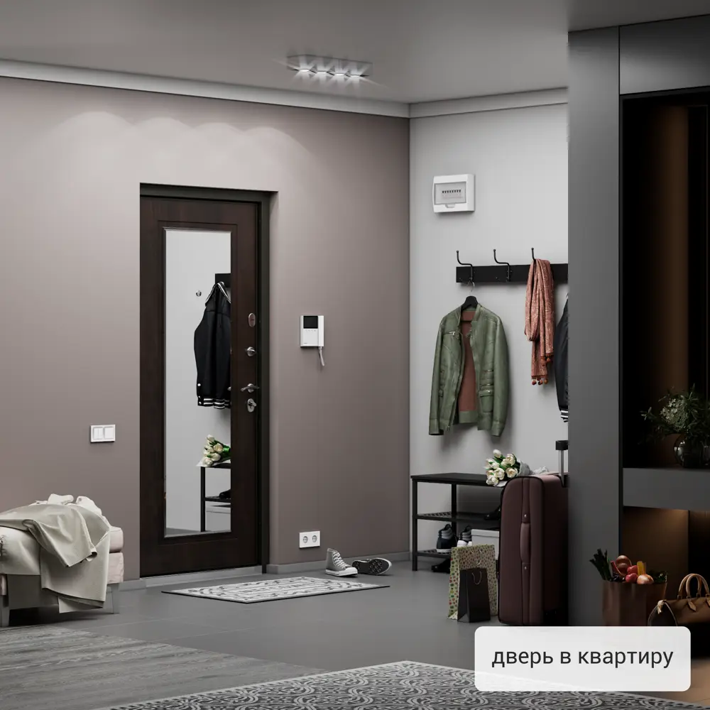 Дверь входная металлическая Грата 860 мм правая цвет скай мореный TOREX STLM-2200200 - Вид №15