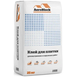 Клей для плитки AeroBlock для внутренних и наружных работ 25 кг 82823934 STLM-2093801