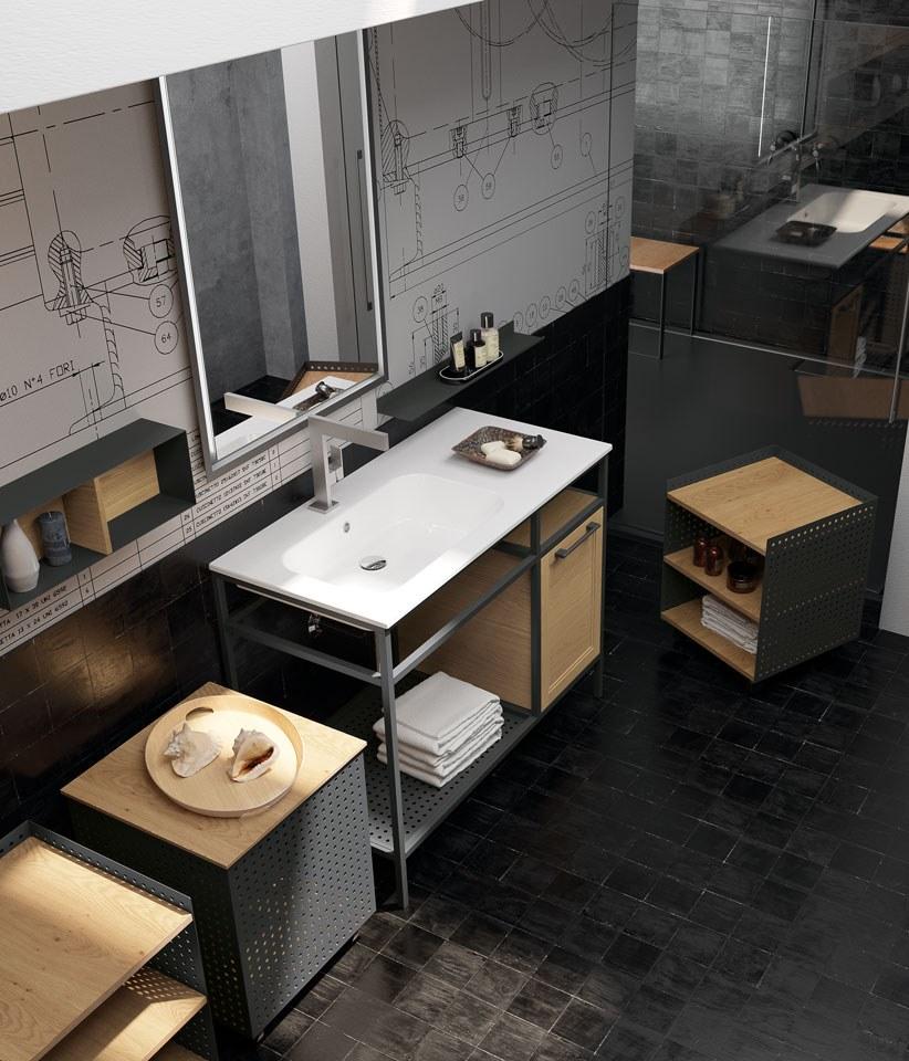 Archeda Тумба под умывальник из металла с зеркалом Seta sun-id-1363699 - Вид №2