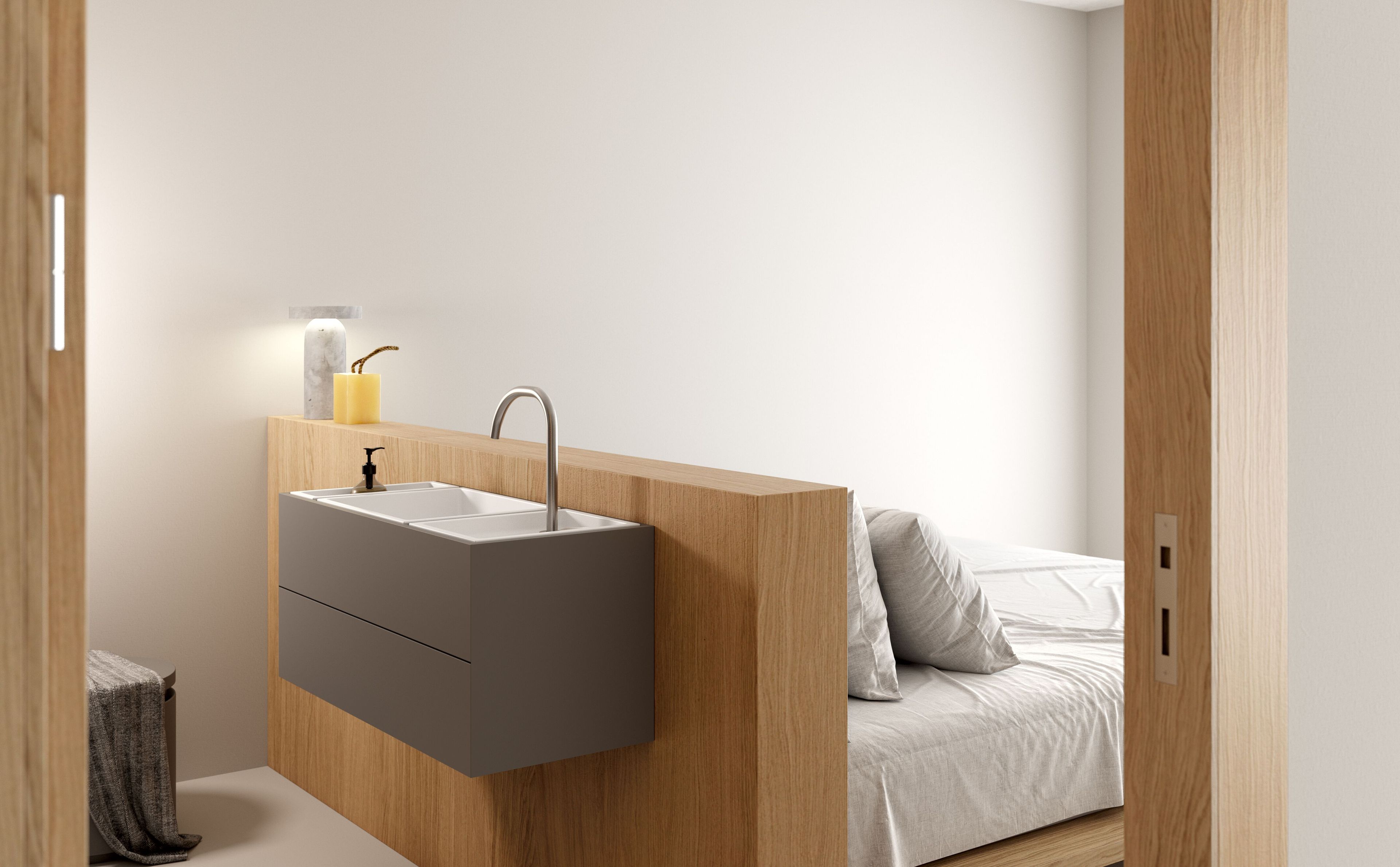 Подвесной шкаф для умывальника с ящиком Nic Mini Living ARCH-00104898 - Вид №4