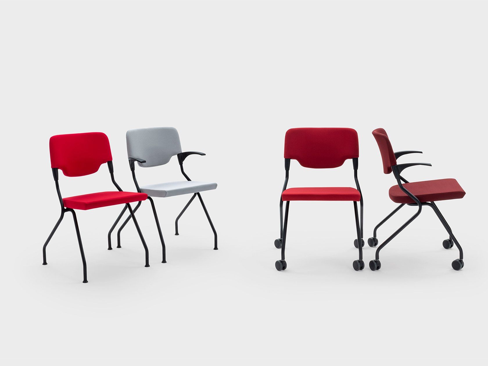 Тканевый стул с колесами с подлокотниками Viganò Madam Collectivity ARCH-00125020 - Вид №1