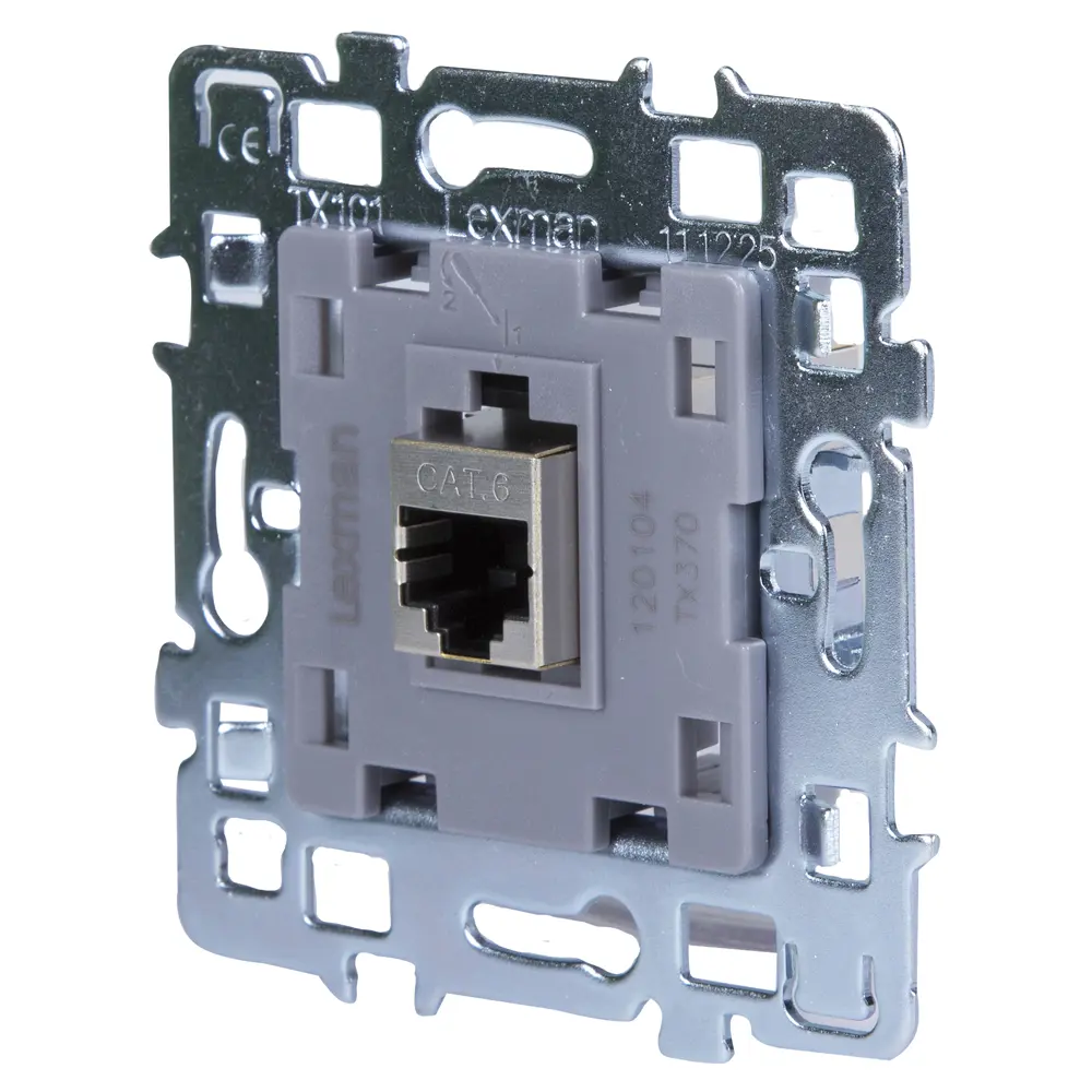 Телефонная розетка встраиваемая Lexman Cosy RJ11, цвет серый 13453439 STLM-2085466 - Вид №1