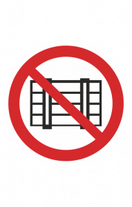 68326 Знак "Запрещается загромождать проходы и складировать" ( P 12 )  Запрещающие знаки размер 100 х 100 мм