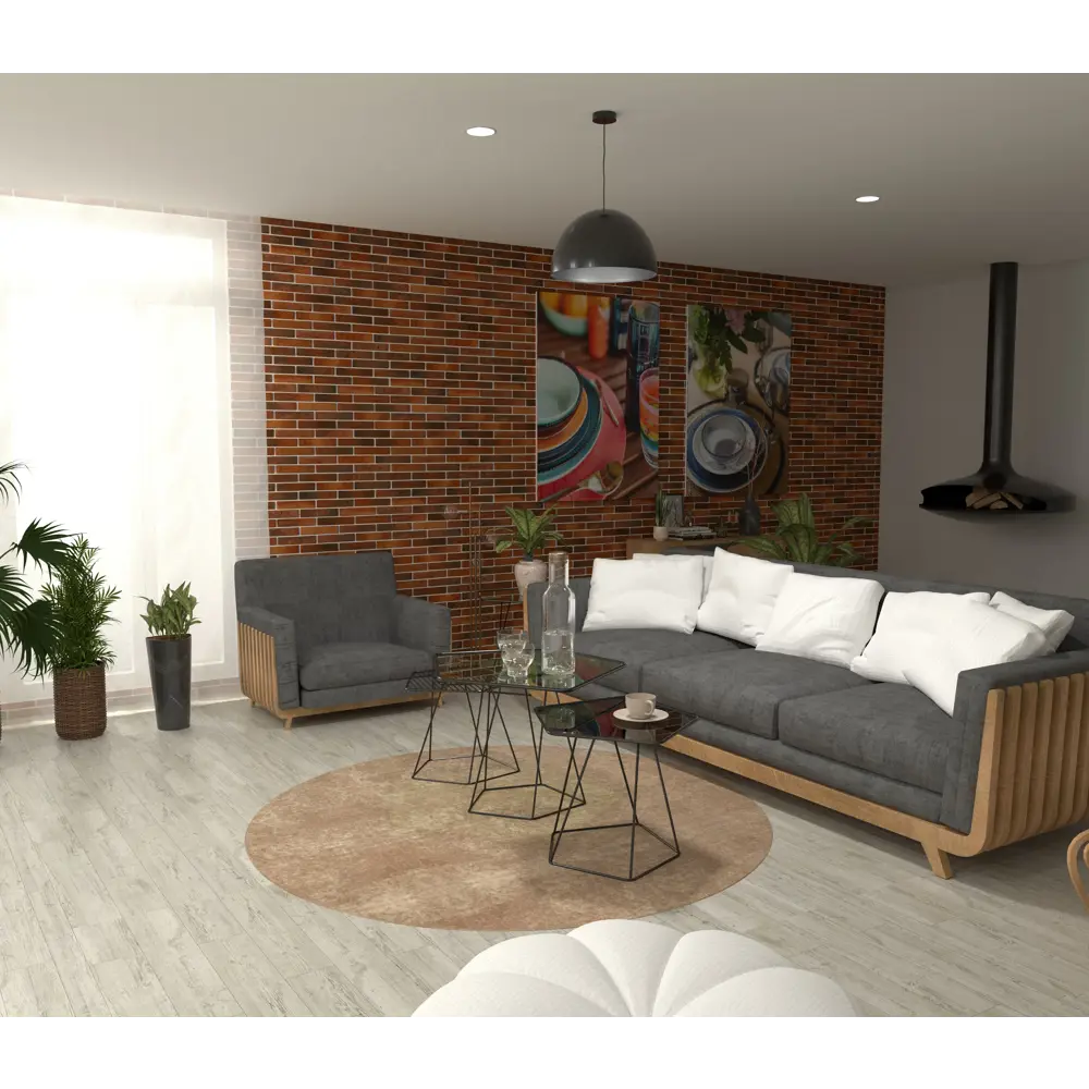 Камень искусственный White Hills Терамо Брик махагон коричневый 1.34 м² STLM-2186307 - Вид №4