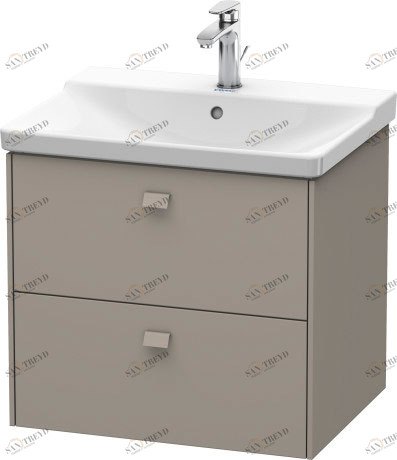 BR412004343 Brioso Тумбочка подвесная Базальт матовый, декор Duravit