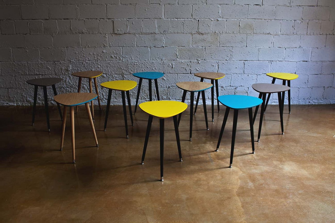 Кофейный столик с деревянными ножками и черным кантом "Капля" WOODI  00-3966511 Беленый дуб;бежевый;черный  - Вид №7