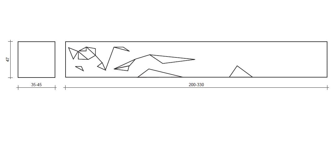 Скамья из ископаемого дуба Teúkhō POLYGON ARCH-00149157 - Вид №5