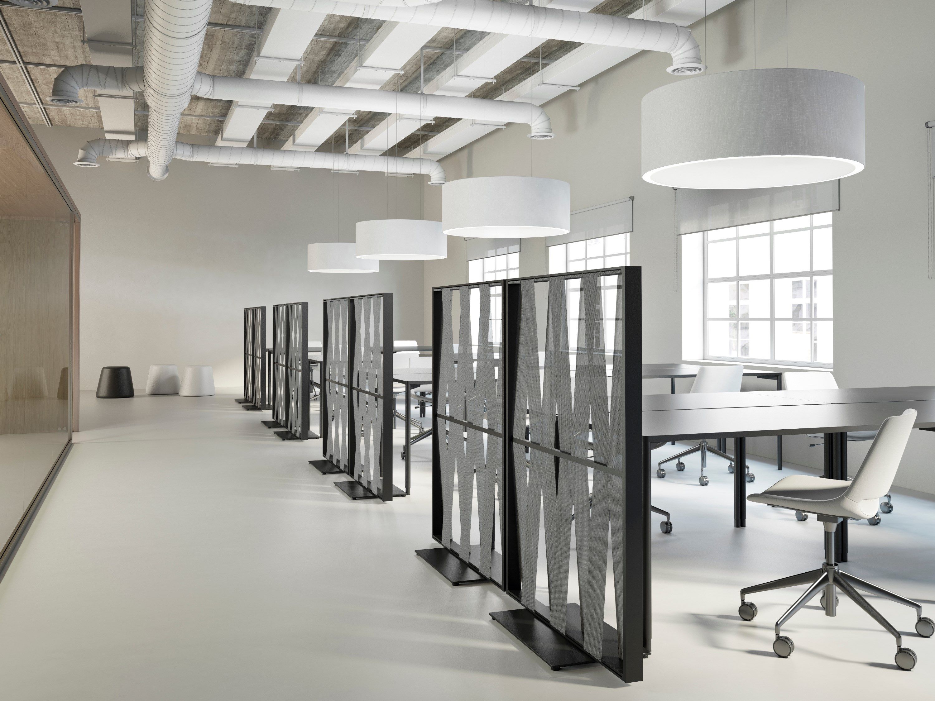 Отдельно стоящая офисная перегородка из синтетического волокна Systemtronic MALVA ARCH-00149271 - Вид №3