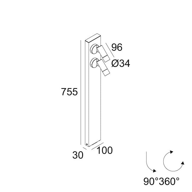 Металлический светодиодный световой столб Deltalight Spix ARCH-00037003 - Вид №3